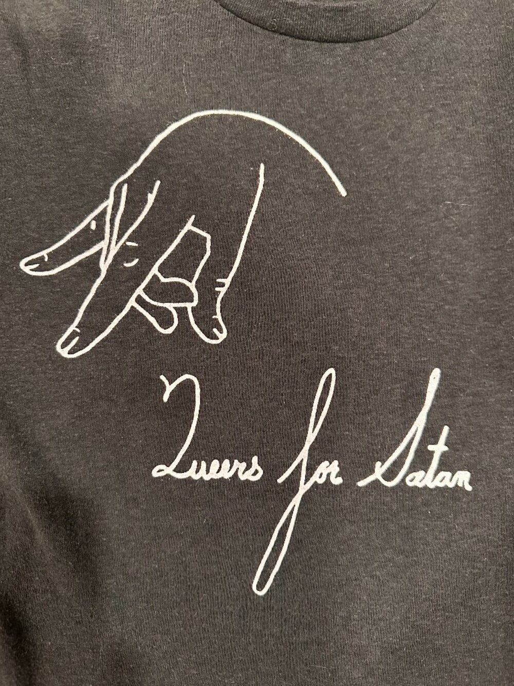 Queers for Satan Small T-shirt Gay Pride Lesbian Devil Horns